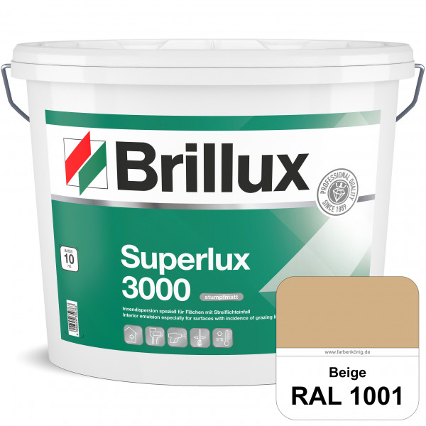 Superlux 3000 (RAL 1001 Beige) hoch deckende stumpfmatte Innen-Dispersionsfarbe
